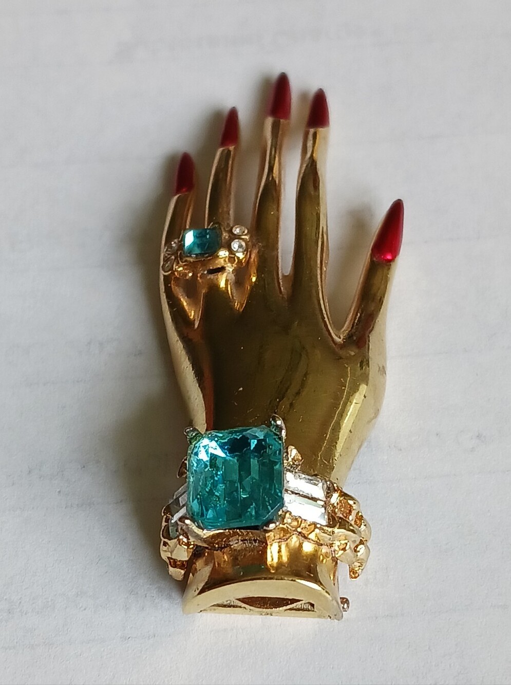 Vintage Cora Craft Sterling Enamel Fur / Coat Pin